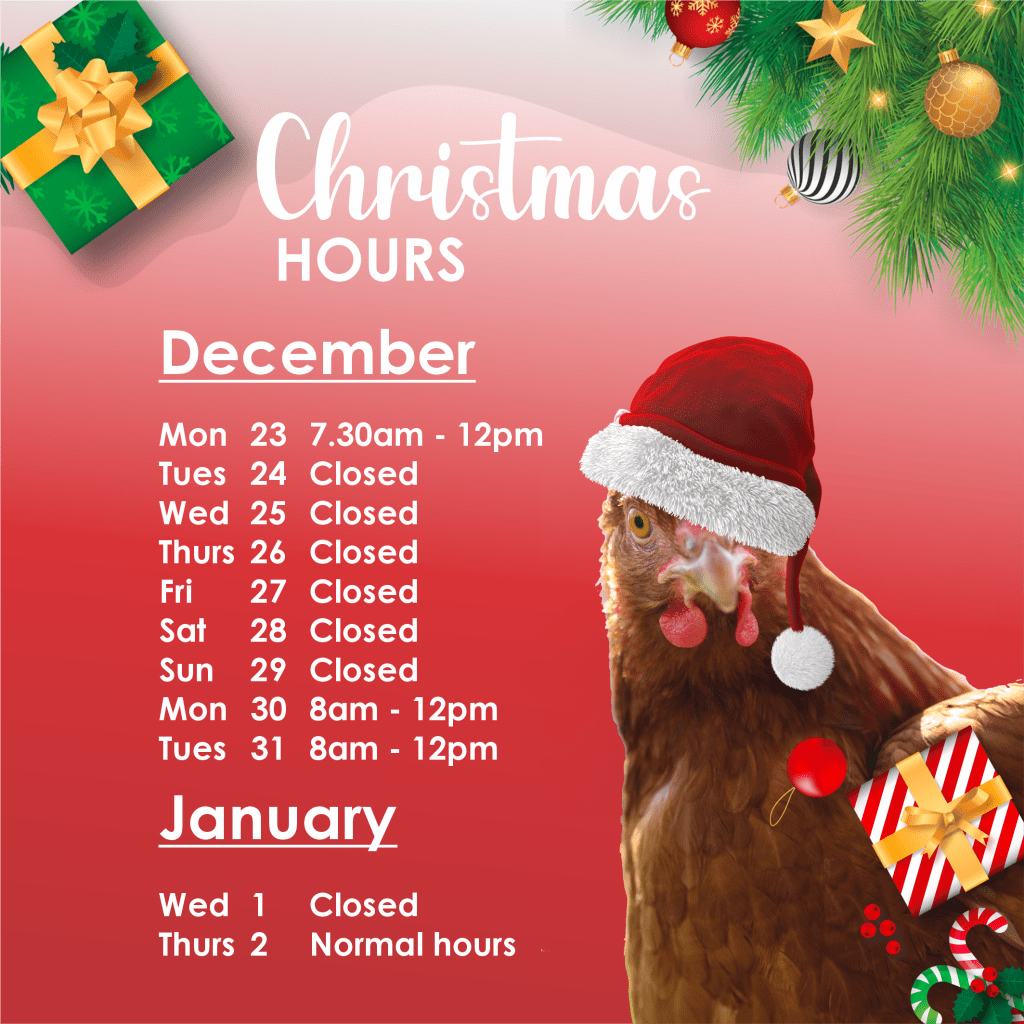 Red Hill Garden and Farm Supplies Christmas Hours